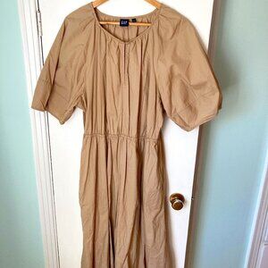 Gap Puff Sleeve Keyhole Midi Dress XL